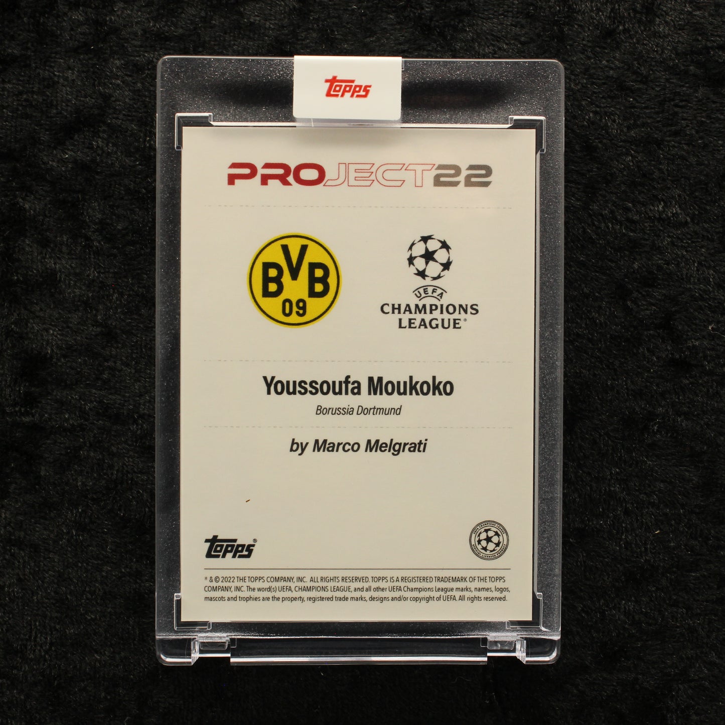 Topps Project 22 - Youssoufa Moukoko Borussia Dortmund by Marco Melgrati