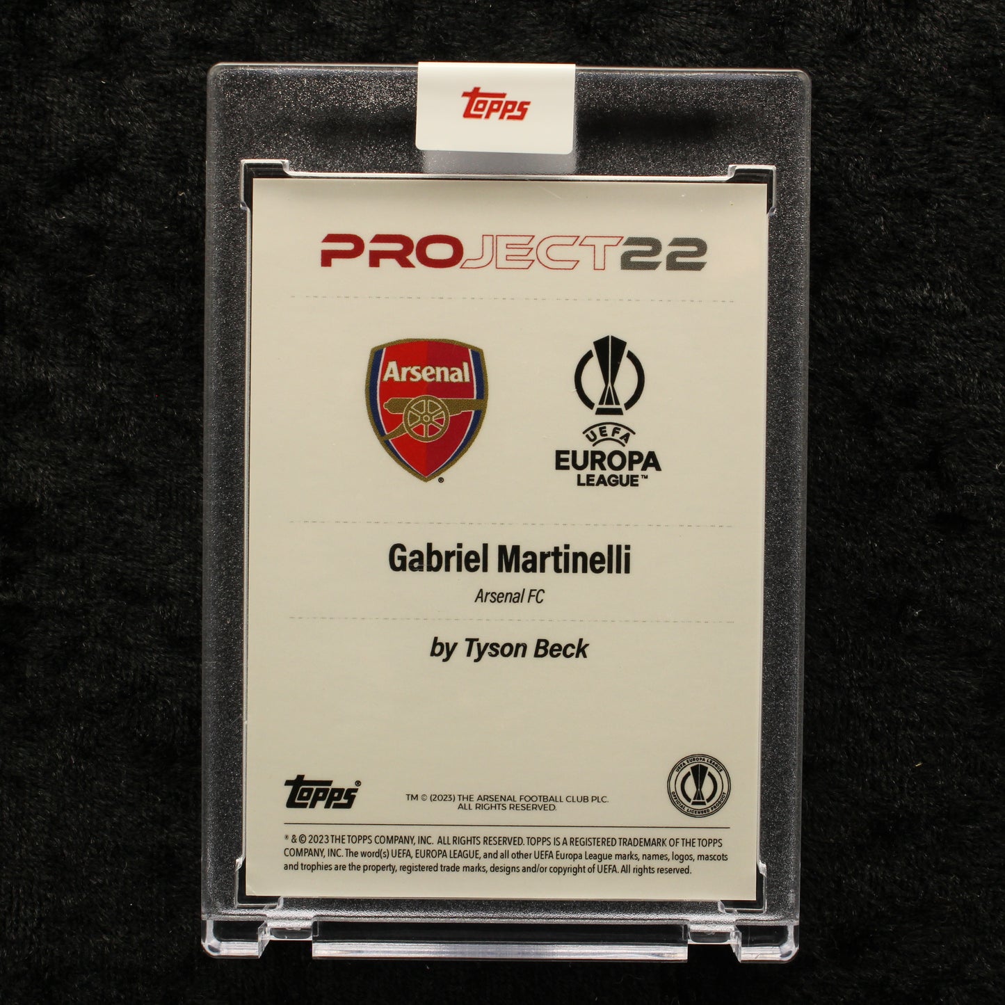 Topps Project 22 - Gabriel Martinelli Arsenal FC by Tyson Beck