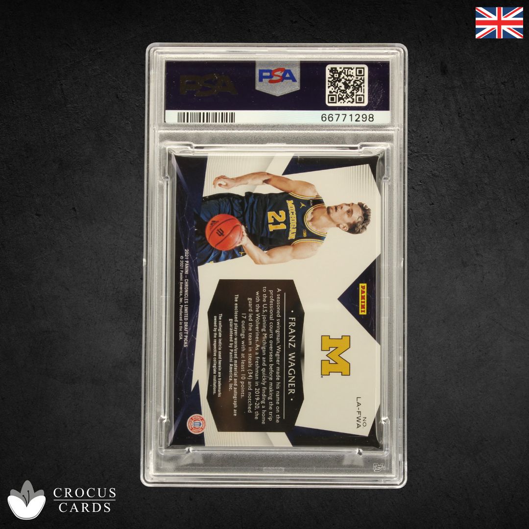 Panini Chronicles Draft Pick - Franz Wagner Limited Rookie Jersey Autograph /99 - PSA 8 (EN)