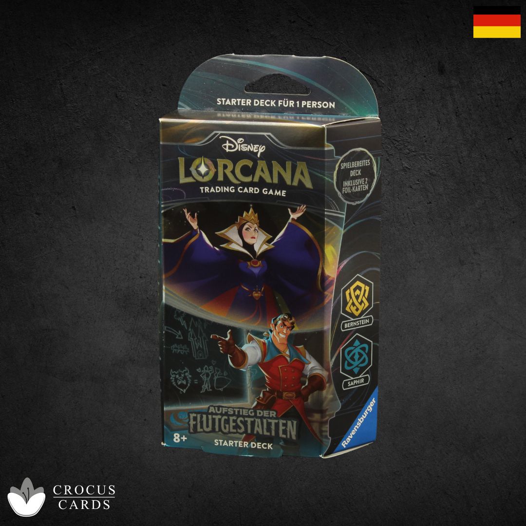 Disney Lorcana - Aufstieg der Flutgestalten Starter Deck - Bernstein/Saphir (DE)