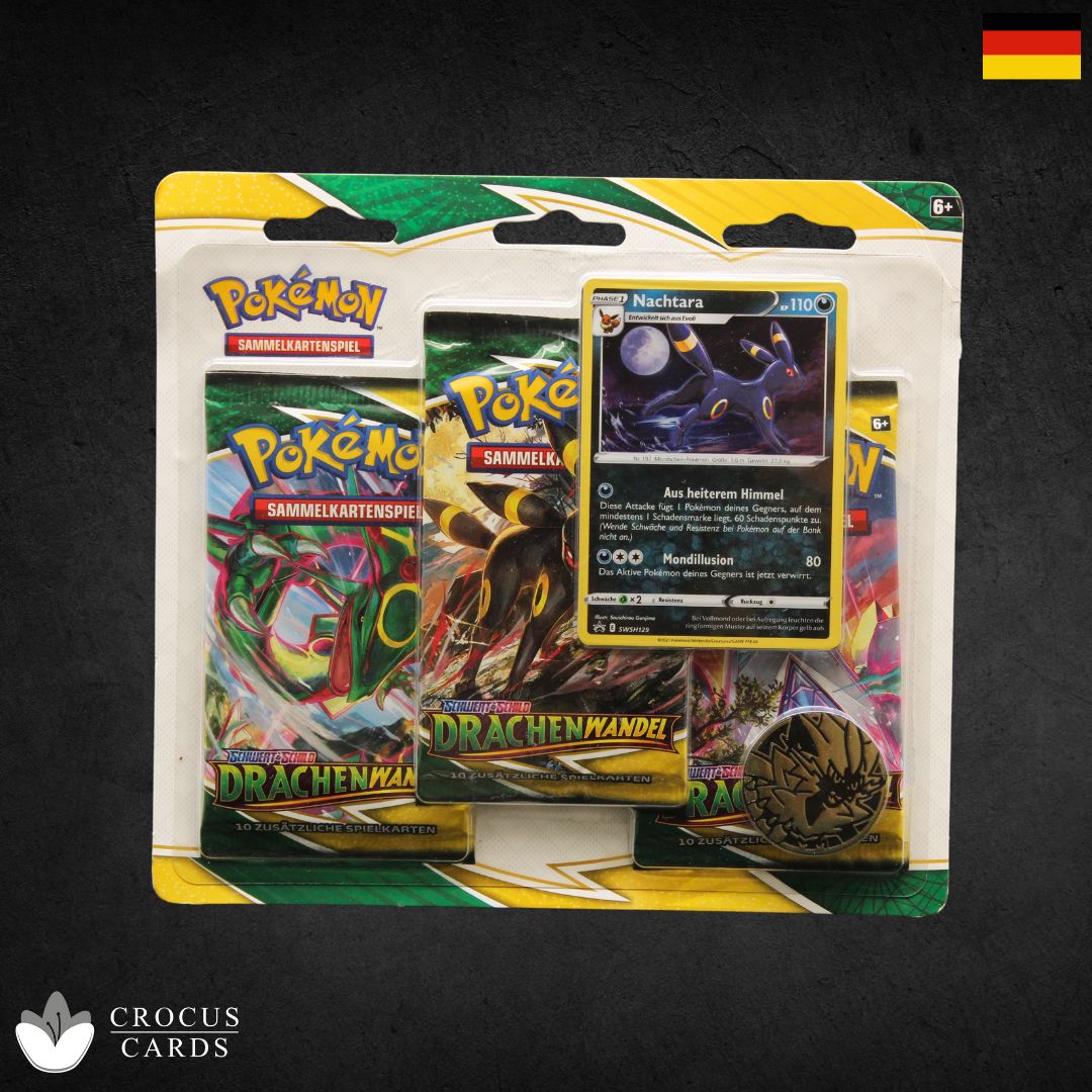 Pokémon Evolutions, pack de 3 cartes blister Noctali (DE)