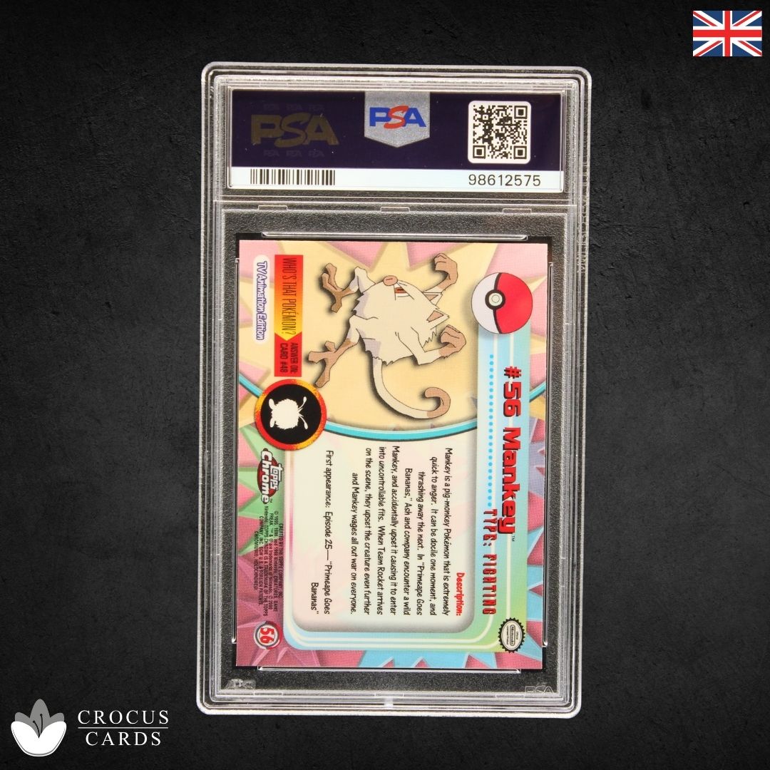 Topps Chrome Pokemon T.V. - Mankey #56 - PSA 9 (EN)