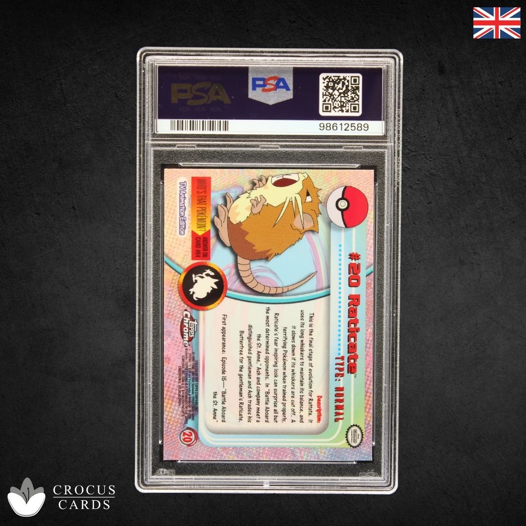 Topps Chrome Pokemon T.V. - Raticate #20 - PSA 9 (EN)