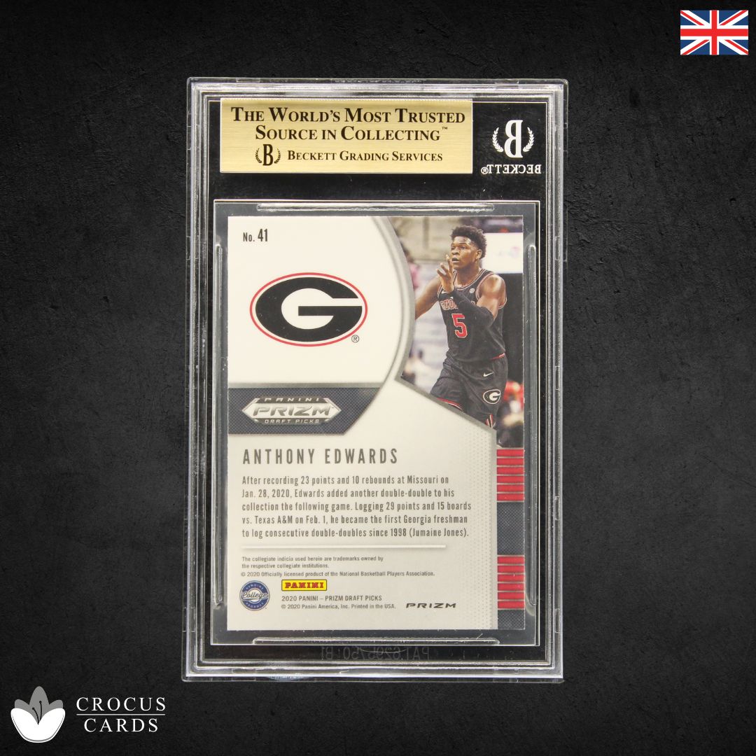 Panini Prizm DP 2020 - Anthony Edwards Rookie Ruby Wave Prizm - BGS 9.5