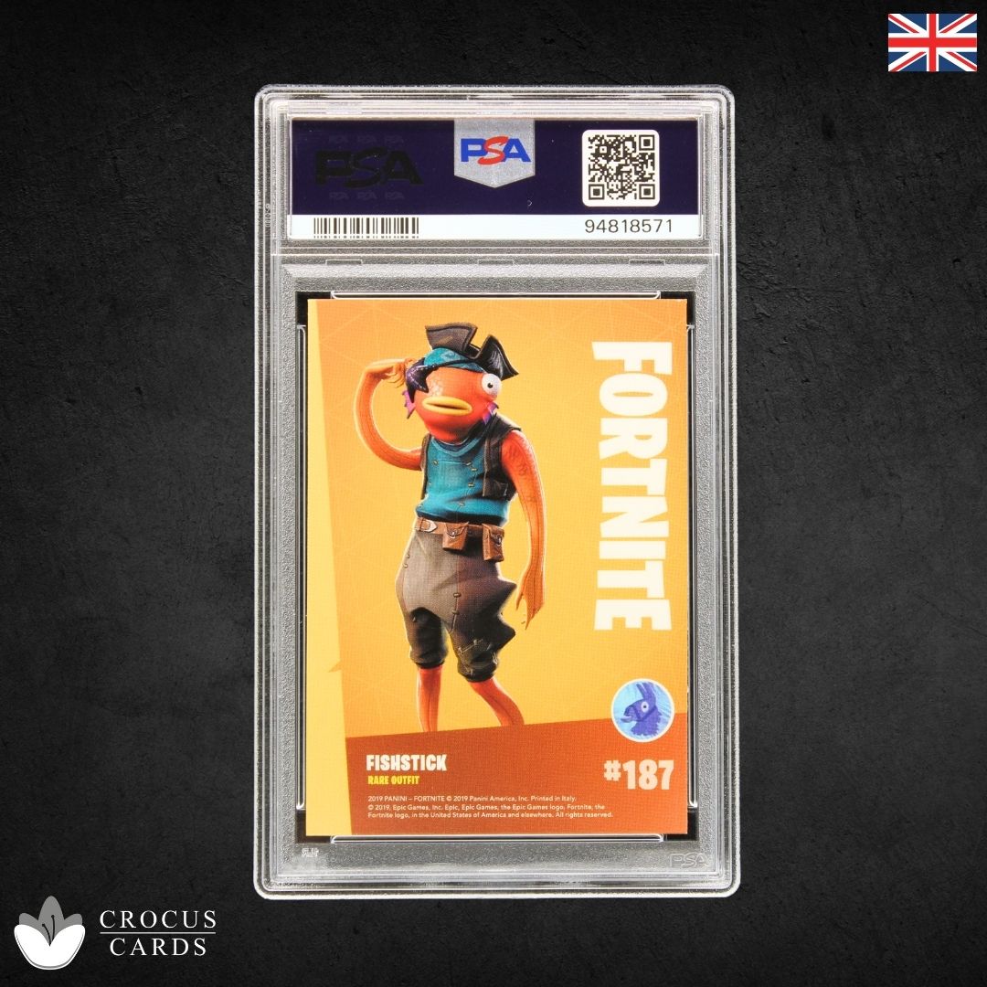 Panini Fortnite Series 1 - Fishstick #187 Crystal Shard - PSA 9