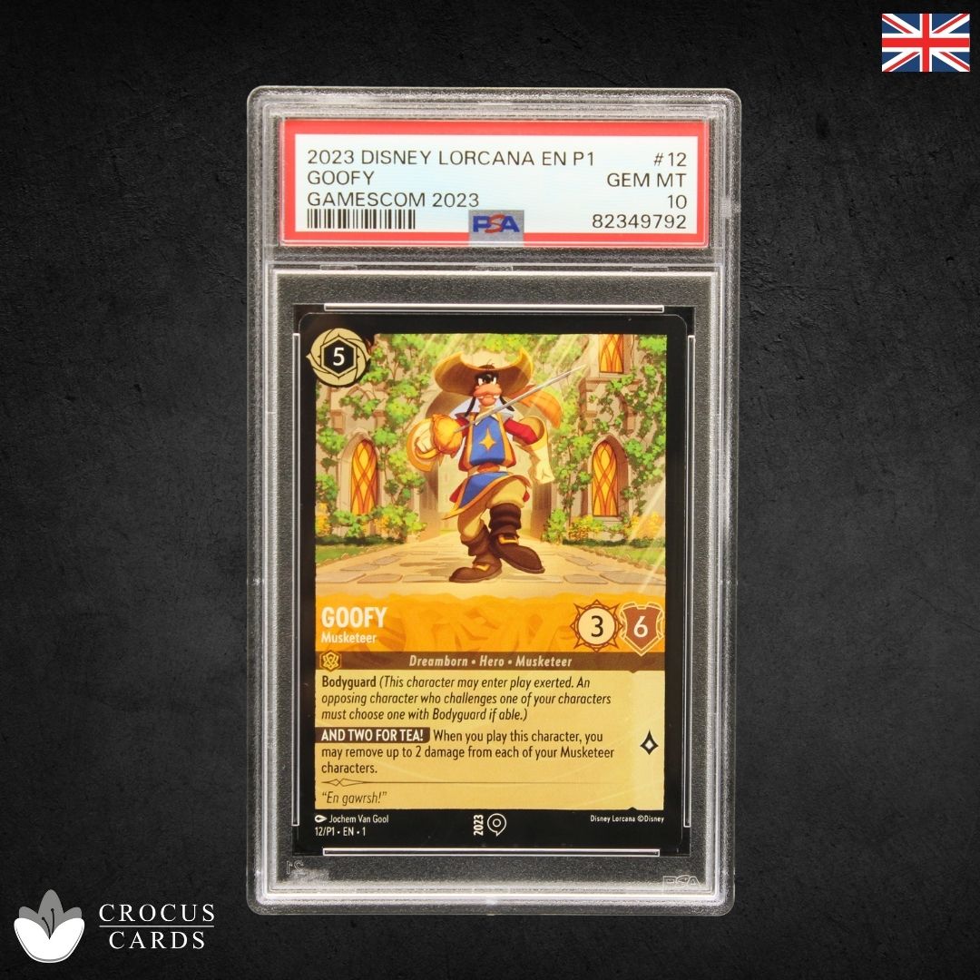 Disney Lorcana - Gamescom 2023 - Goofy - PSA 10 (EN) Crocus-Cards Disney Lorcana - Gamescom 2023 - Goofy - PSA 10 (EN) Crocus-Cards