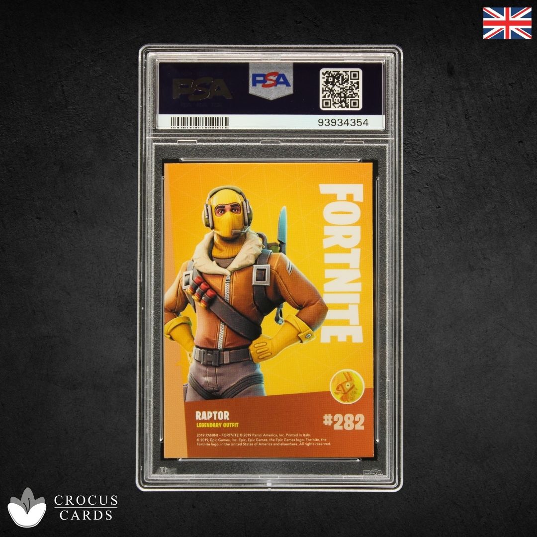 Panini Fortnite Série 1 - Raptor n° 282 Éclat de cristal - PSA 8