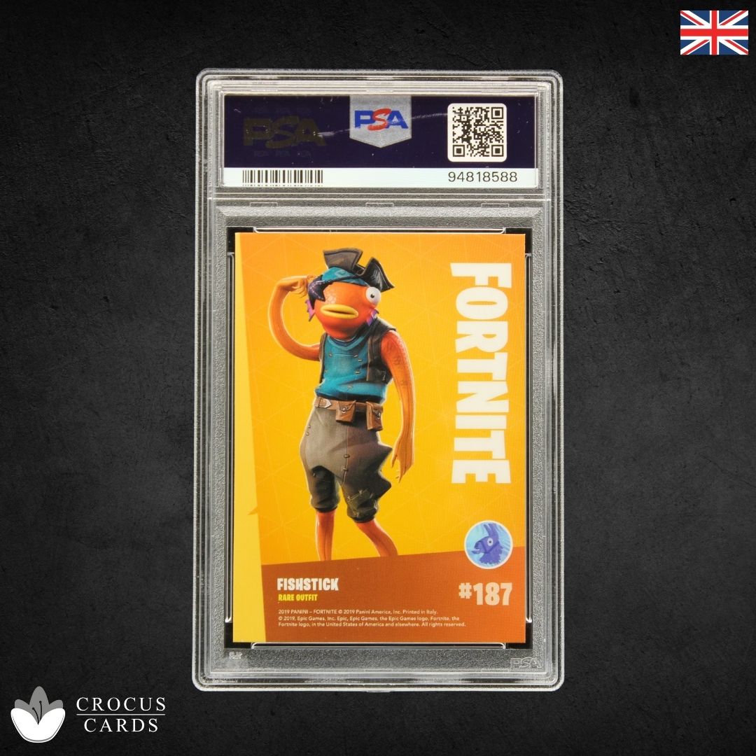 Panini Fortnite Series 1 - Fishstick #187 Crystal Shard - PSA 10