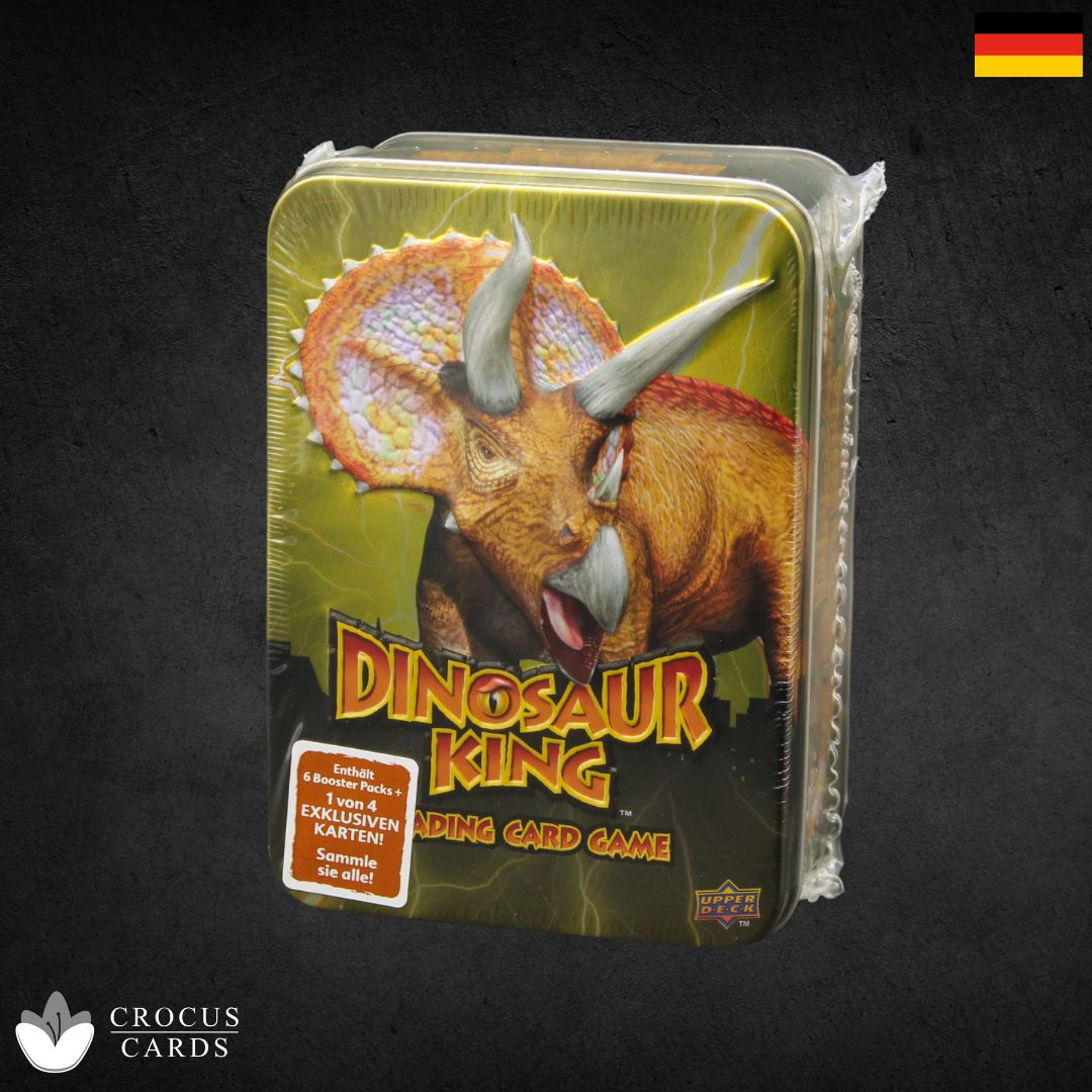 Jeu de cartes à collectionner Upper Deck Dinosaur King, boîte métallique (DE)