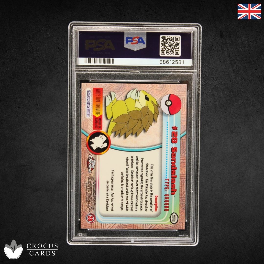 Topps Chrome Pokemon T.V. - Sandlash #28 - PSA 9 (EN)