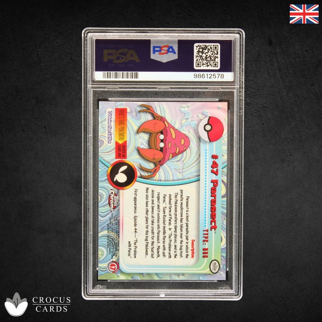 Topps Chrome Pokemon T.V. - Parasect #47 - PSA 9 (EN)