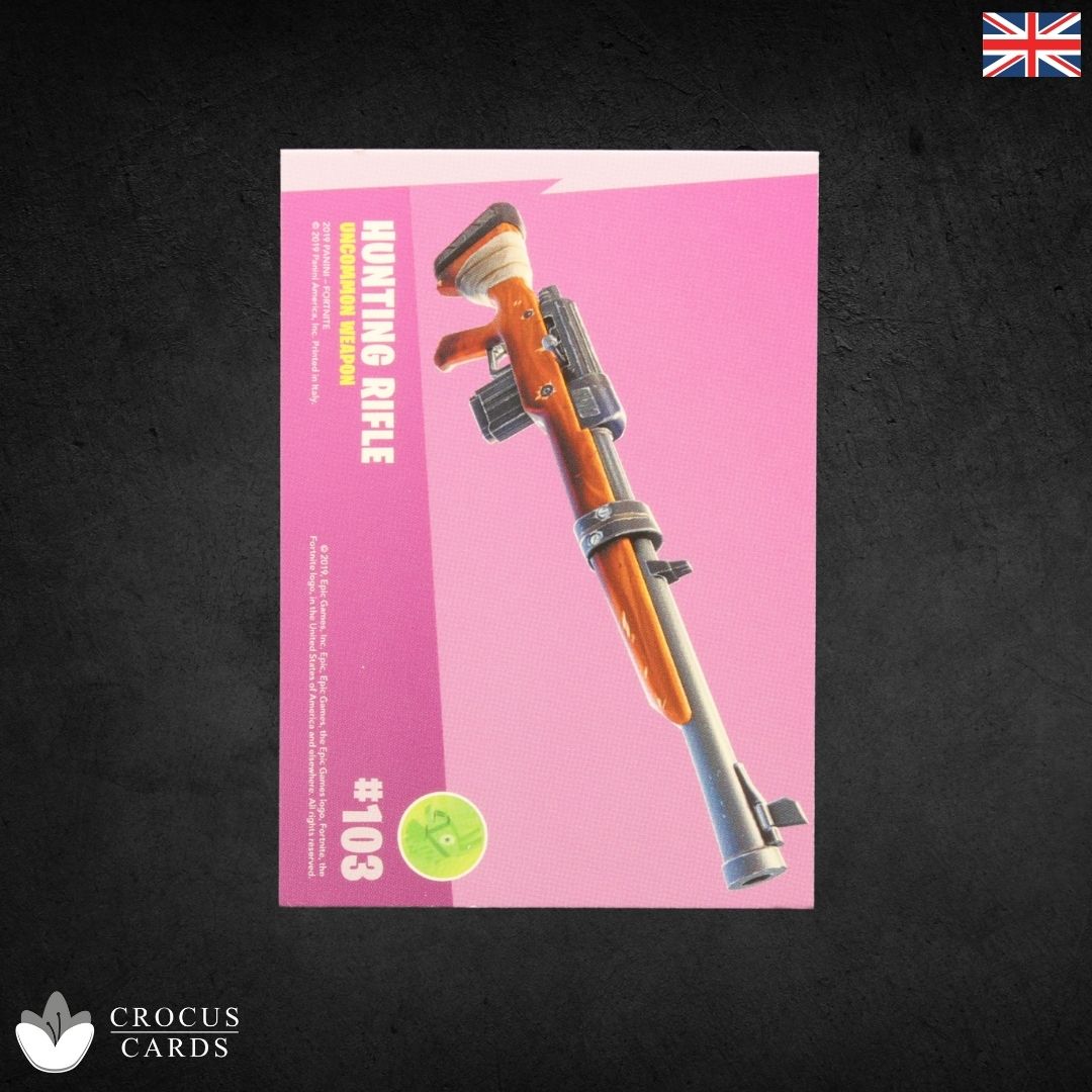 Panini Fortnite Series 1 - Hunting Rifle #103 - Crystal Shard Italy Print