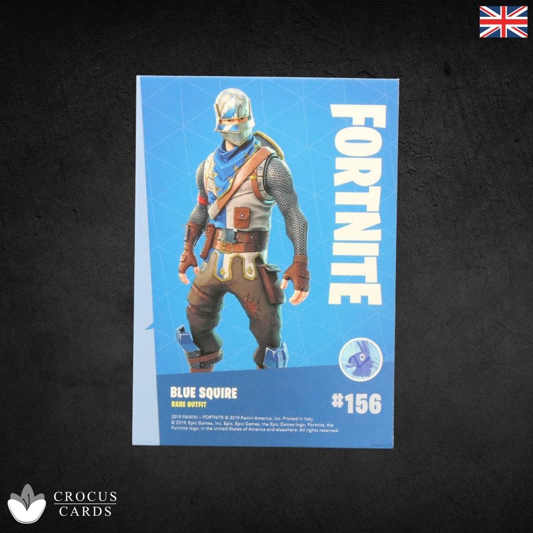 Panini Fortnite Série 1 - Écuyer bleu n° 156 - Éclat de cristal Italie Imprimer