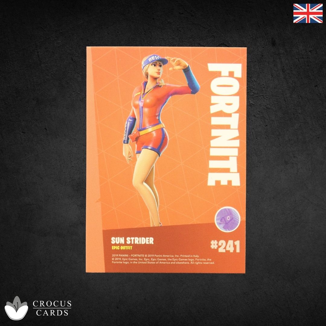 Panini Fortnite Série 1 - Sun Strider #241 - Éclat de cristal Italie Imprimer