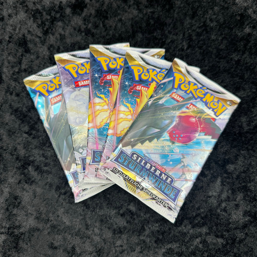 LIVE: Pokemon Silberne Sturmwinde Bundle: 5 Boosterpacks (Deutsch)