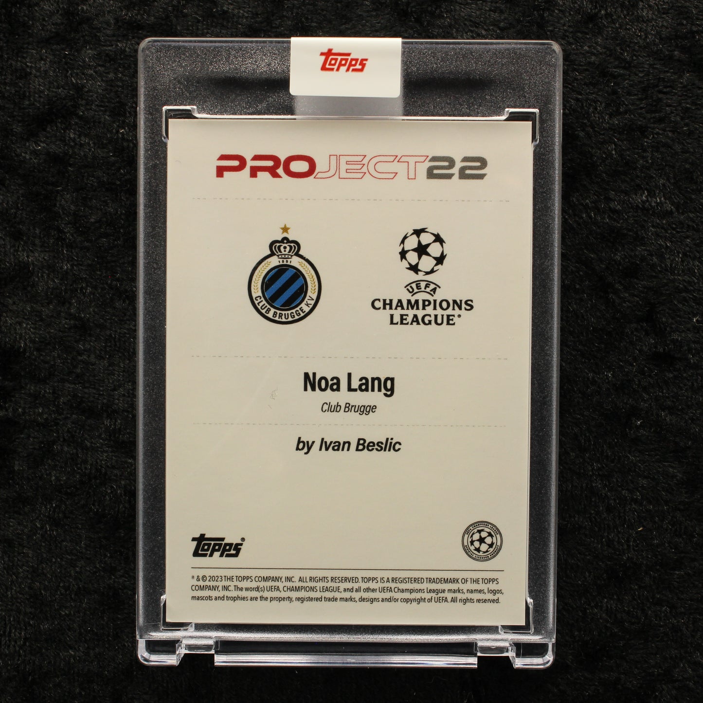 Topps Project 22 - Noa Lang Club Brugge by Ivan Beslic