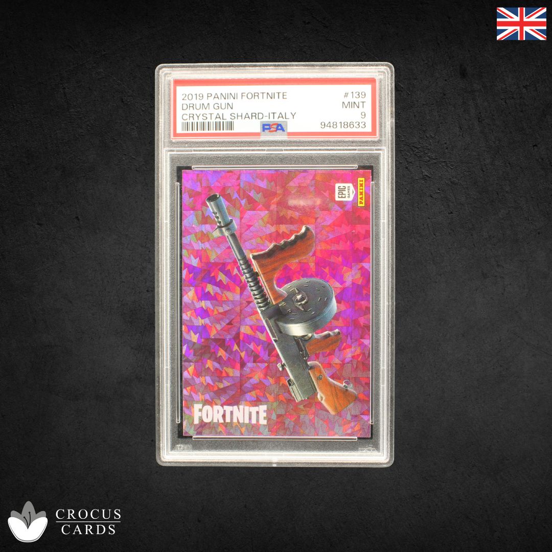 Panini Fortnite Series 1 - Drum Gun #139 Crystal Shard - PSA 9