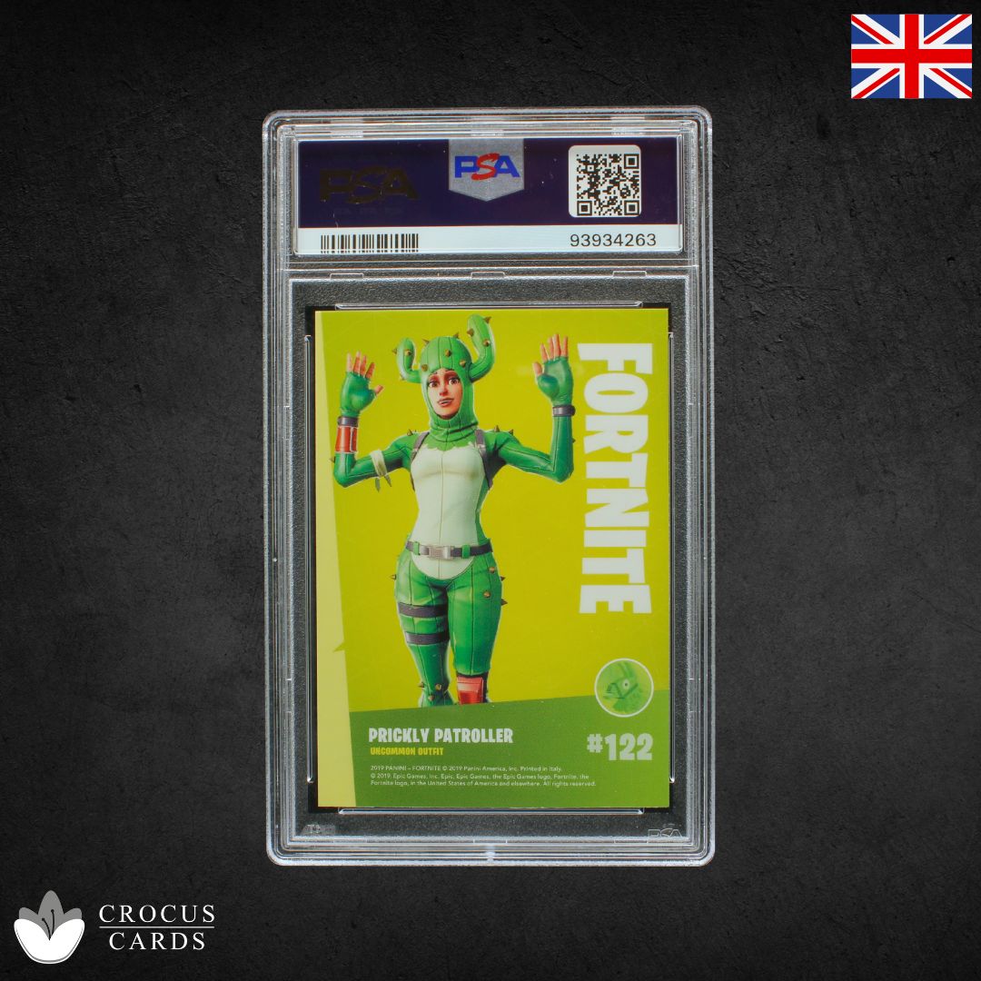 Panini Fortnite Série 1 - Patrouilleur épineux n° 122 Éclat de cristal - PSA 10