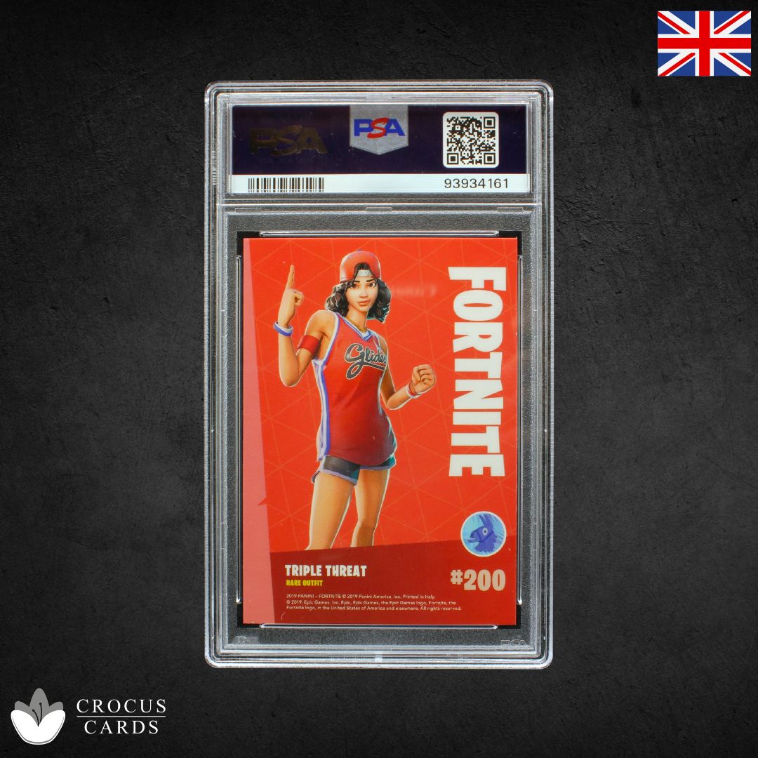 Panini Fortnite Série 1 - Triple Menace n° 200 Éclat de cristal - PSA 9