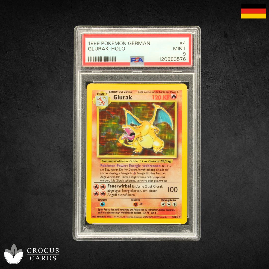 Pokemon Base Set - Charizard Holo - PSA 9 (DE)